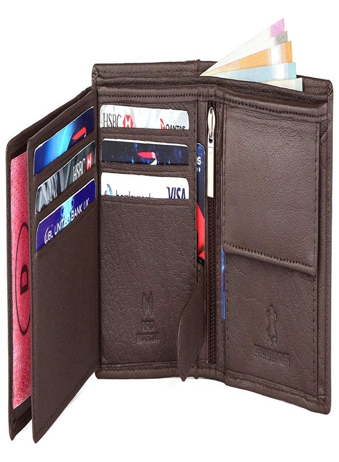 WildHorn Carob Brown Leather Men's Wallet & Belt Combo Set (WH1253B) - Image 4